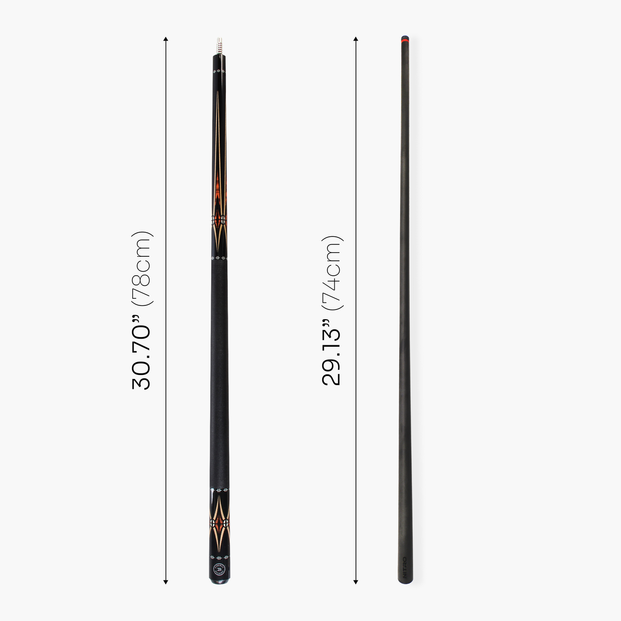 Dynamite Billiards DB2 Nitro Carbon Fiber American Pool Cue – 12.5mm HOW Black Tip – Designed by Darren Appleton