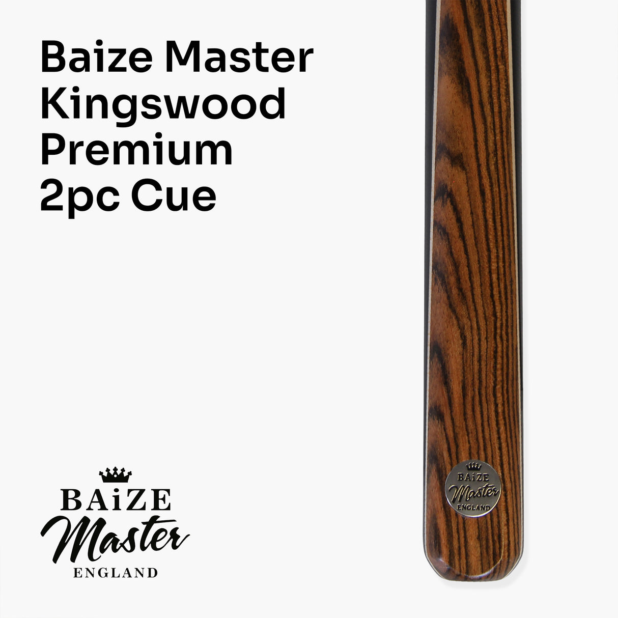Baize Master Kingswood 57 Inch 2 Piece Snooker Pool Cue and Case Set 9.5mm Tip
