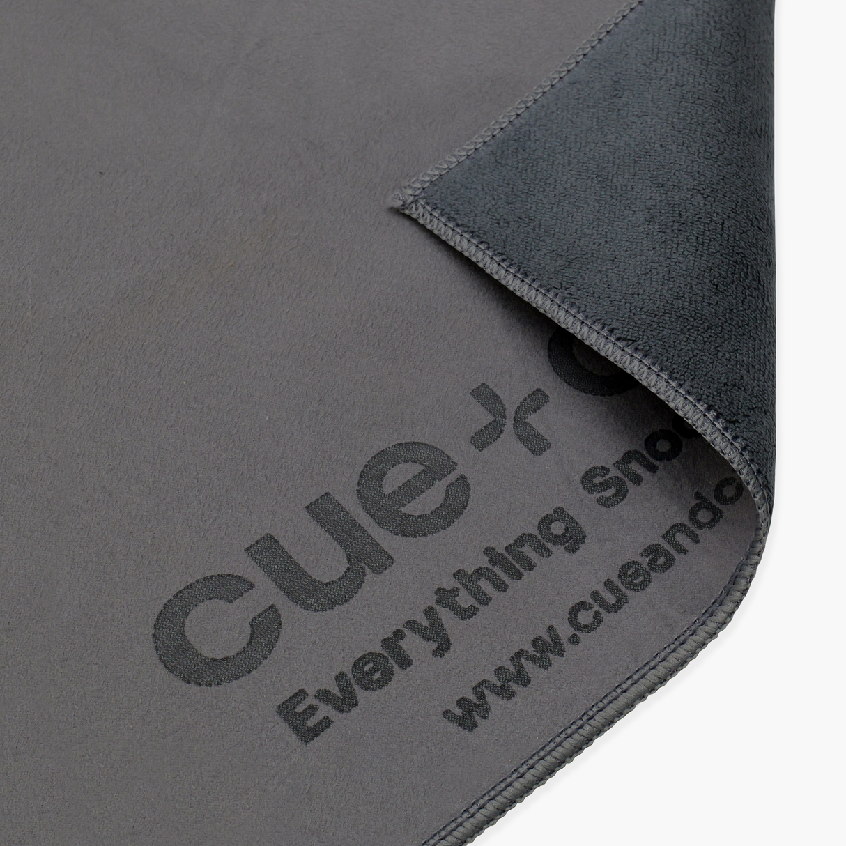 Cue + Case Grey Snooker and Pool Microfibre Cue Towel - 30cm x 30cm