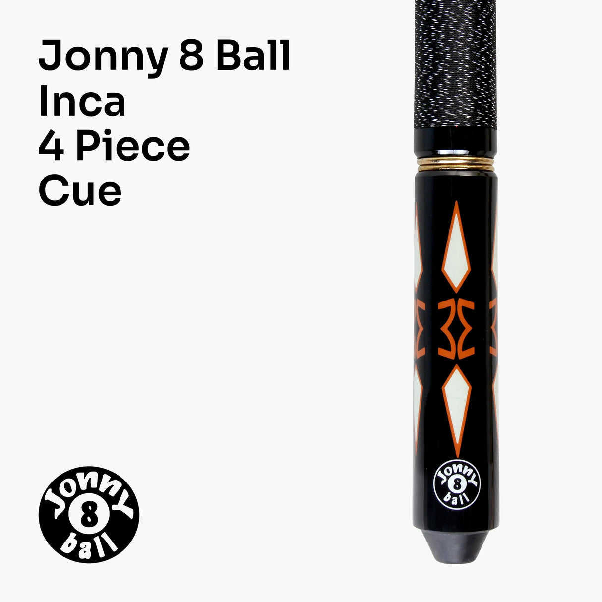 Jonny 8 Ball 'INCA' 9mm Tip Adjustable 4 Piece Ash Pool Cue & Soft Case Jonny 8 Ball