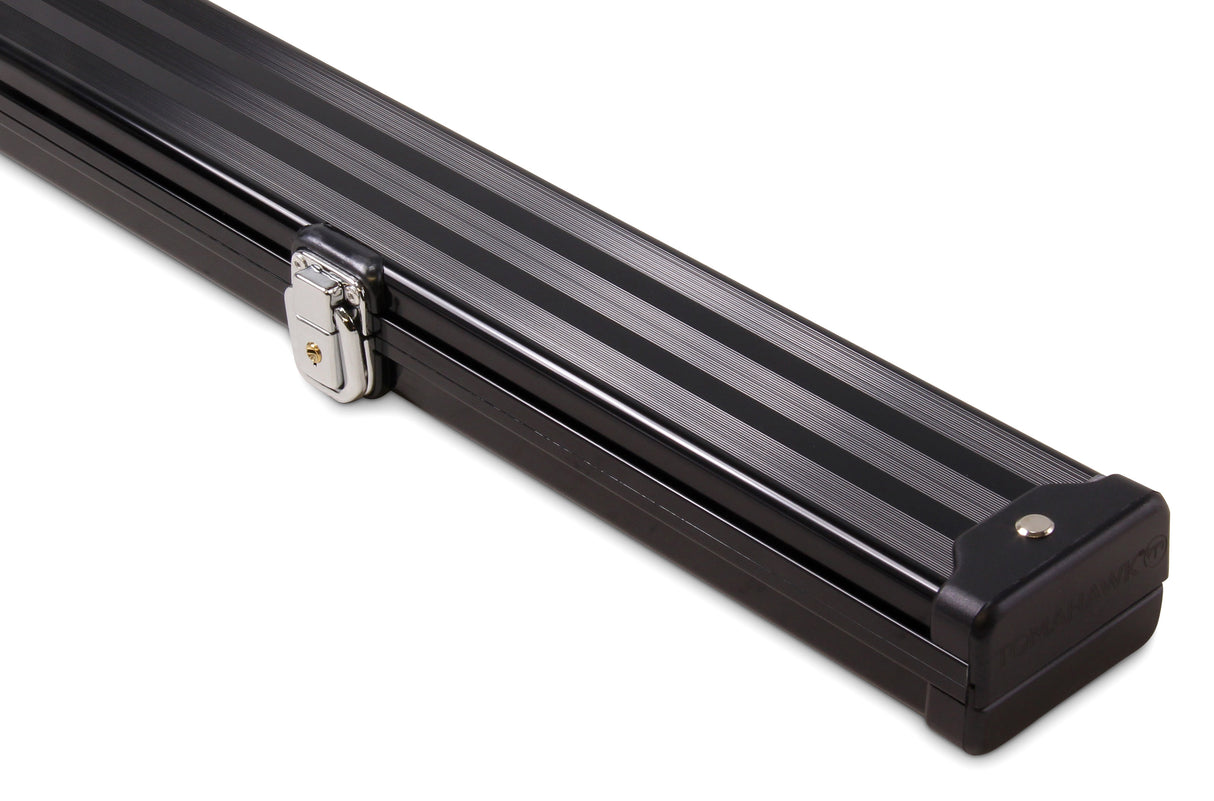 1 Piece Wide Aluminium LOCKABLE LUXURY Snooker Pool Cue Case - Holds 2 Cues