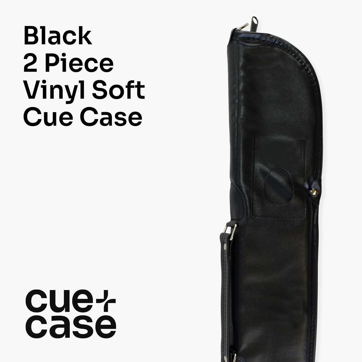 Economy Plain Black Vinyl Junior Soft Cue Case for 48 Inch Kids 2 Piece Snooker or Pool Cue