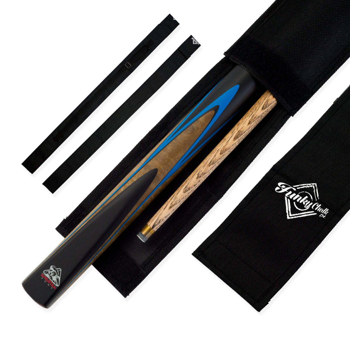 Spartan Fury VANQUISH 3/4 Joint Snooker Pool Cue and Soft Case Set 9.5mm Tip