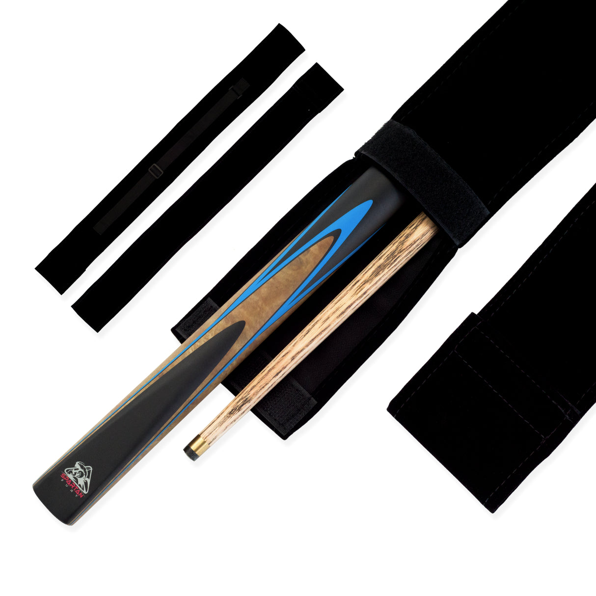 Spartan Fury CONQUEST 2 Piece Snooker Pool Cue and Soft Case Set 9.5mm Tip