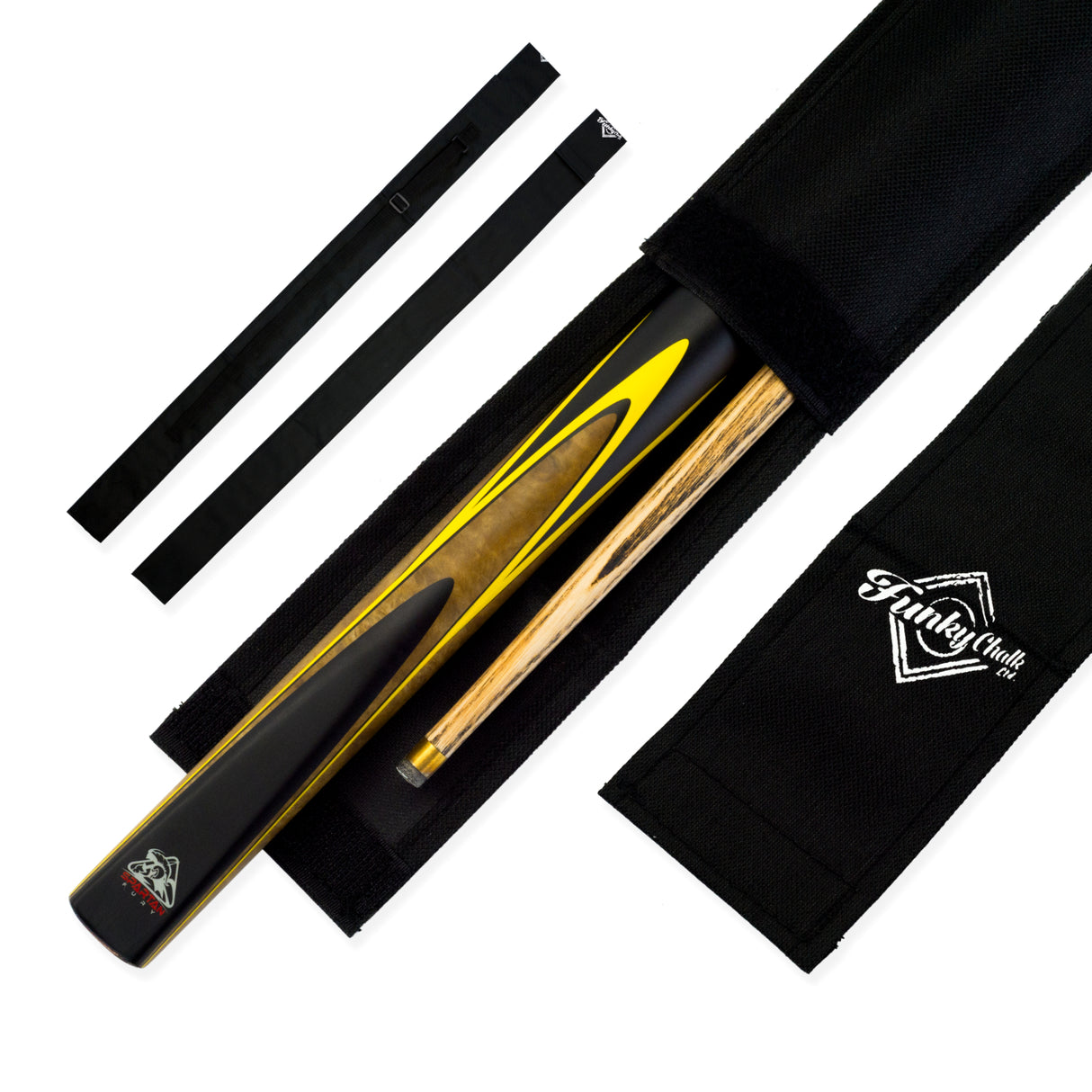 Spartan Fury VANQUISH 3/4 Joint Snooker Pool Cue and Soft Case Set 9.5mm Tip