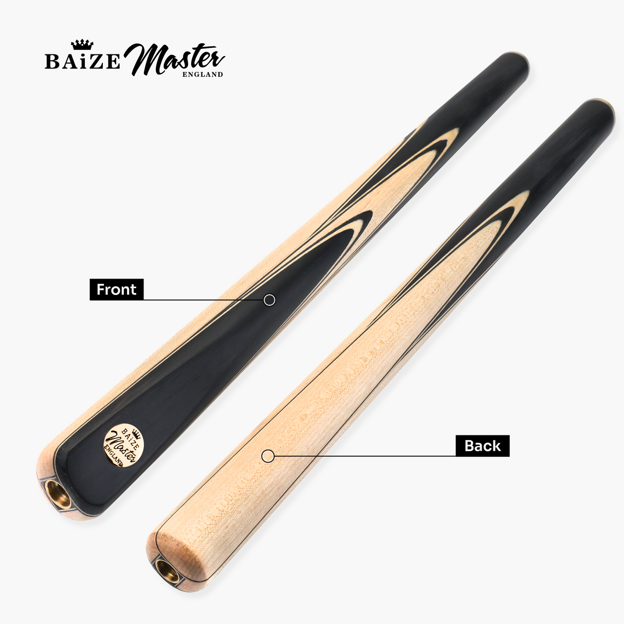 Baize Master Lunar Marksman ¾ Joint English Pool Cue with 8.5mm Baize Master Pro Impact Hybrid Tip