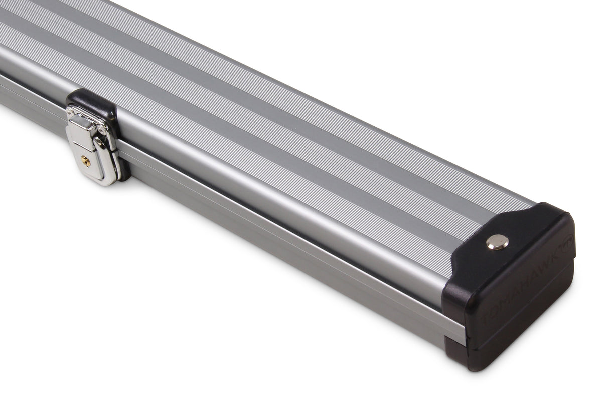 1 Piece Wide Aluminium LOCKABLE LUXURY Snooker Pool Cue Case - Holds 2 Cues