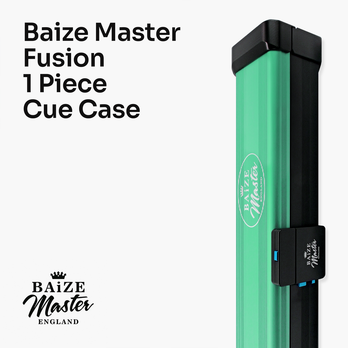 Baize Master Fusion One Piece 2 Slot Luxury Aluminium Snooker and Pool Cue Case with Trigger™ Lock – Holds 2 x One Piece Cues Baize Master