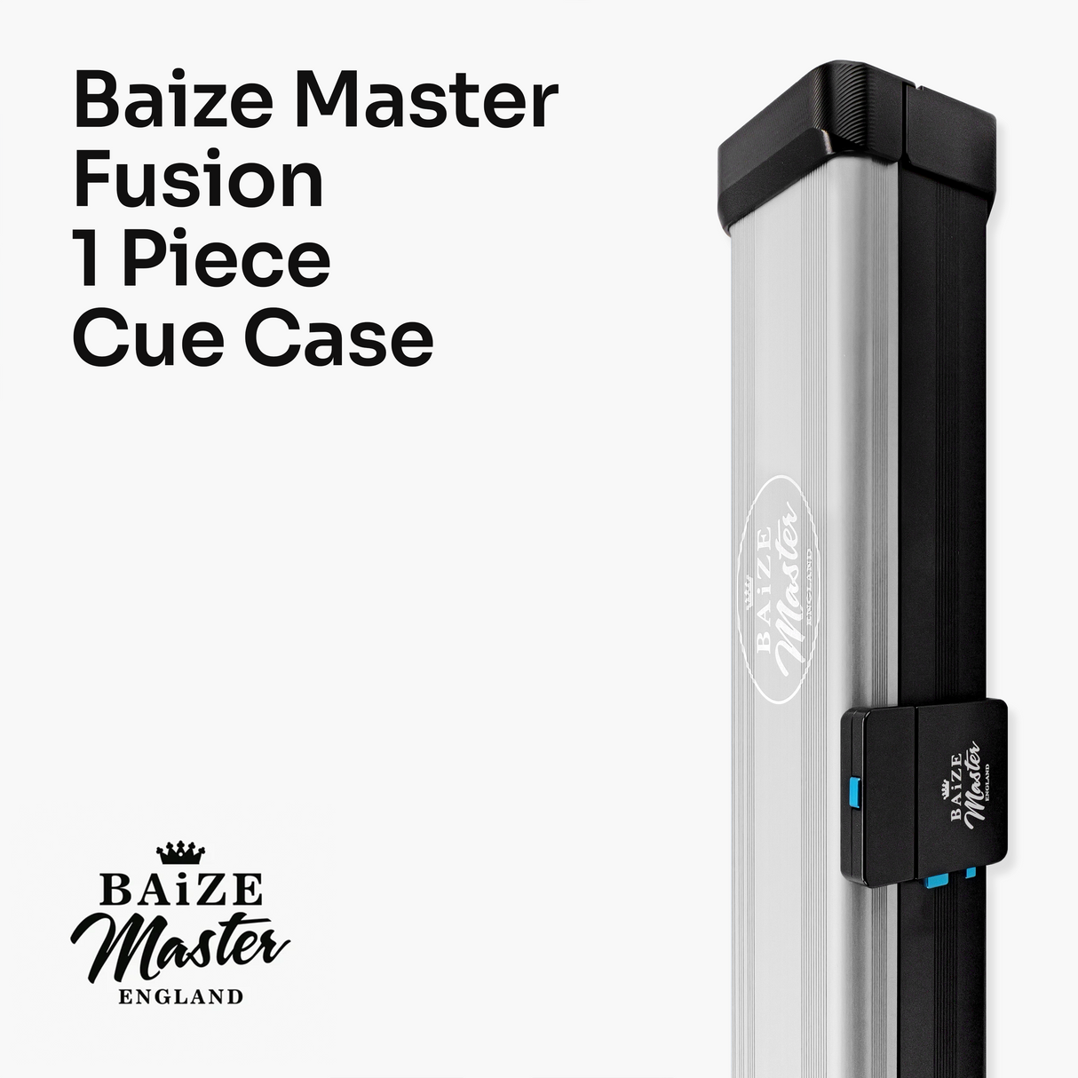 Baize Master Fusion One Piece 2 Slot Luxury Aluminium Snooker and Pool Cue Case with Trigger™ Lock – Holds 2 x One Piece Cues Baize Master