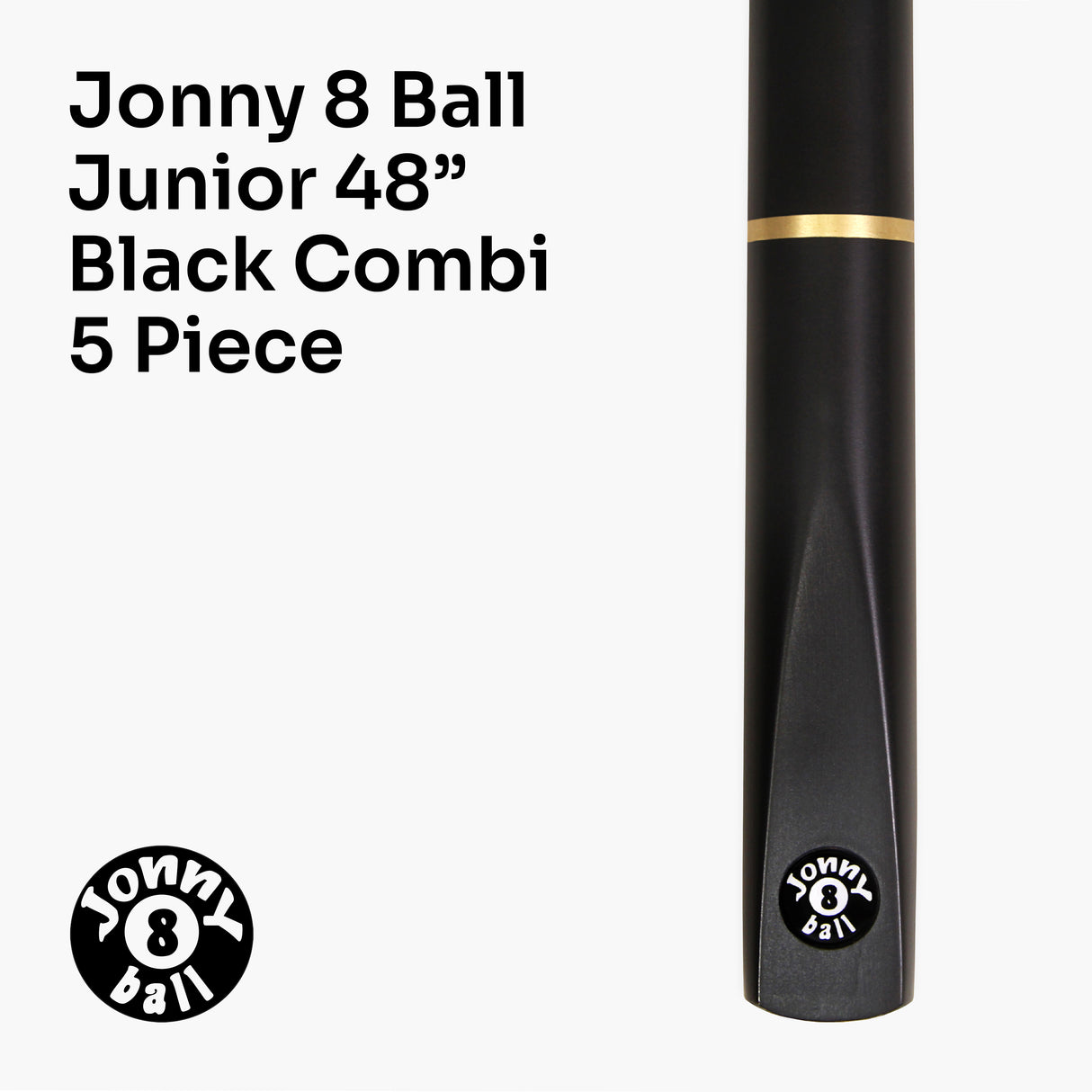 Jonny 8 Ball JUNIOR COMBI 48 Inch Adjustable 5pc Ash Pool Snooker Cue – 9mm Tip