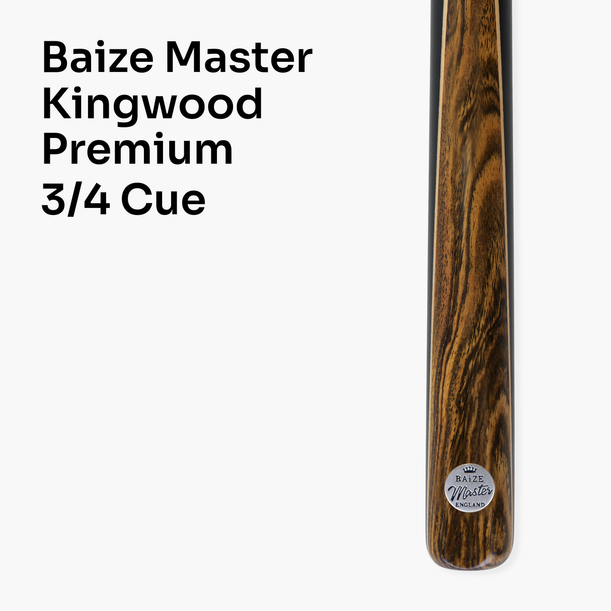 Baize Master Kingswood 57 Inch ¾ Joint Professional Ash Snooker Pool Cue with 9.5mm Pro-Impact Medium Tip