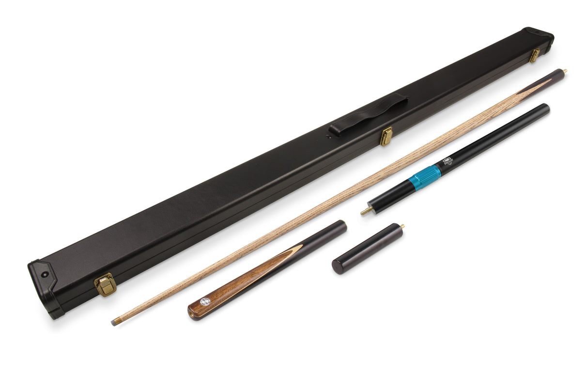 PRO147 Hurricane 57 Inch 3/4 Heavy Weight Snooker Pool Cue 9.5mm Tip with Hard Case and Extensions