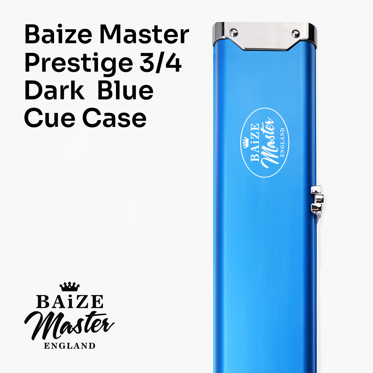 Baize Master SATIN LINE Pro Aluminium 3/4 Luxury Snooker Pool Cue Case – Holds Two ¾ Joint Cues