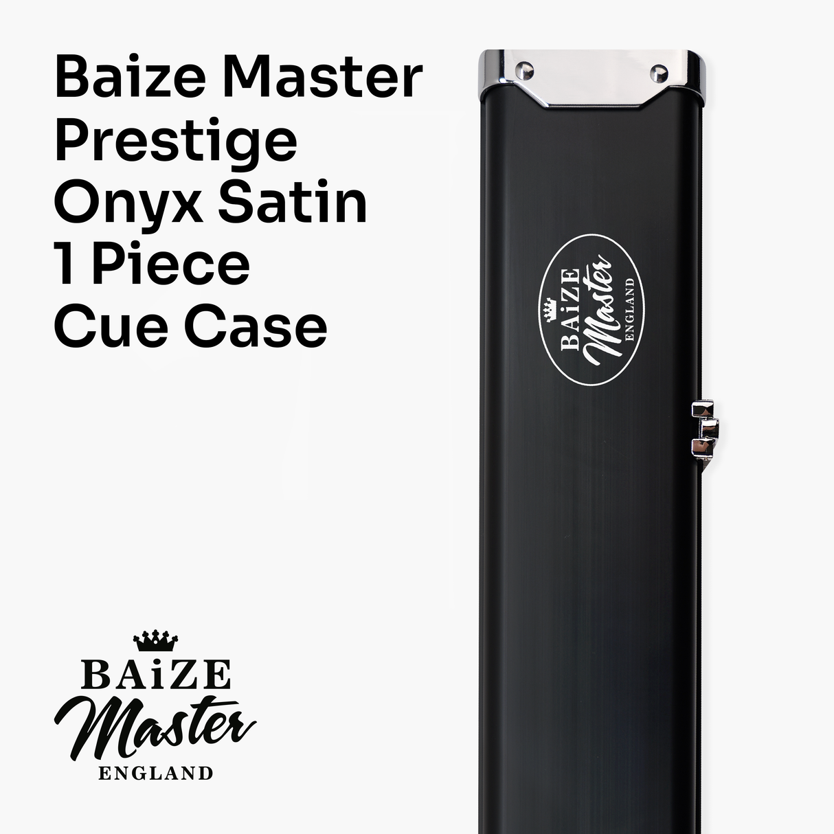 Baize Master SATIN LINE One Piece Luxury Snooker Pool Cue Case - Holds 3 Cues