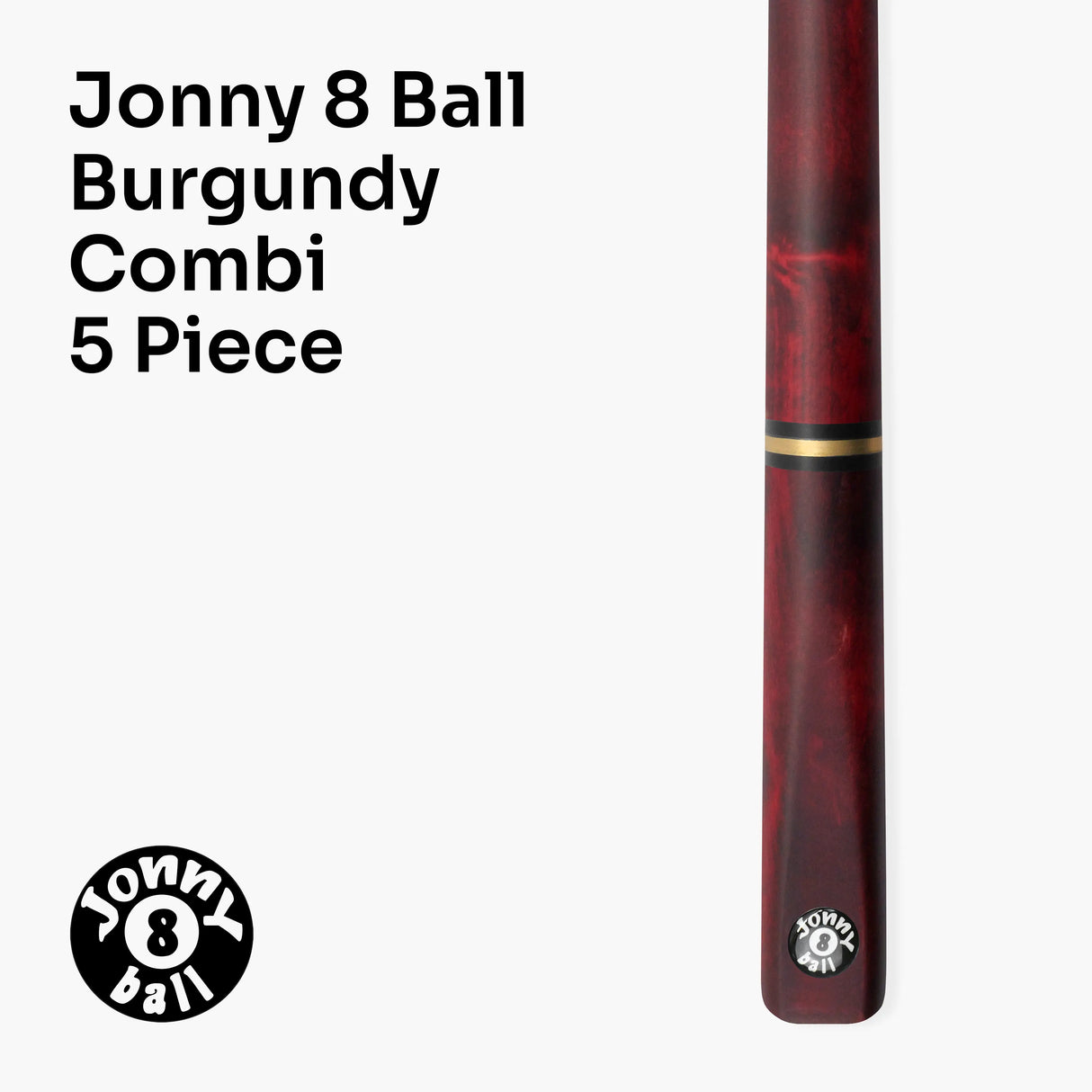 Jonny 8 Ball COMBI Length Adjustable 5 Piece Ash Snooker Pool Cue – 9mm Tip Jonny 8 Ball