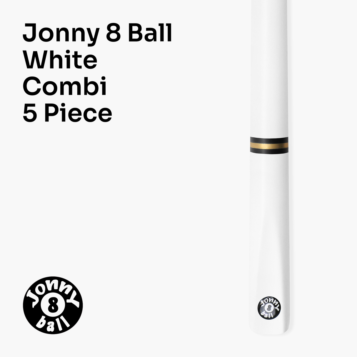 Jonny 8 Ball COMBI Length Adjustable 5 Piece Ash Snooker Pool Cue – 9mm Tip