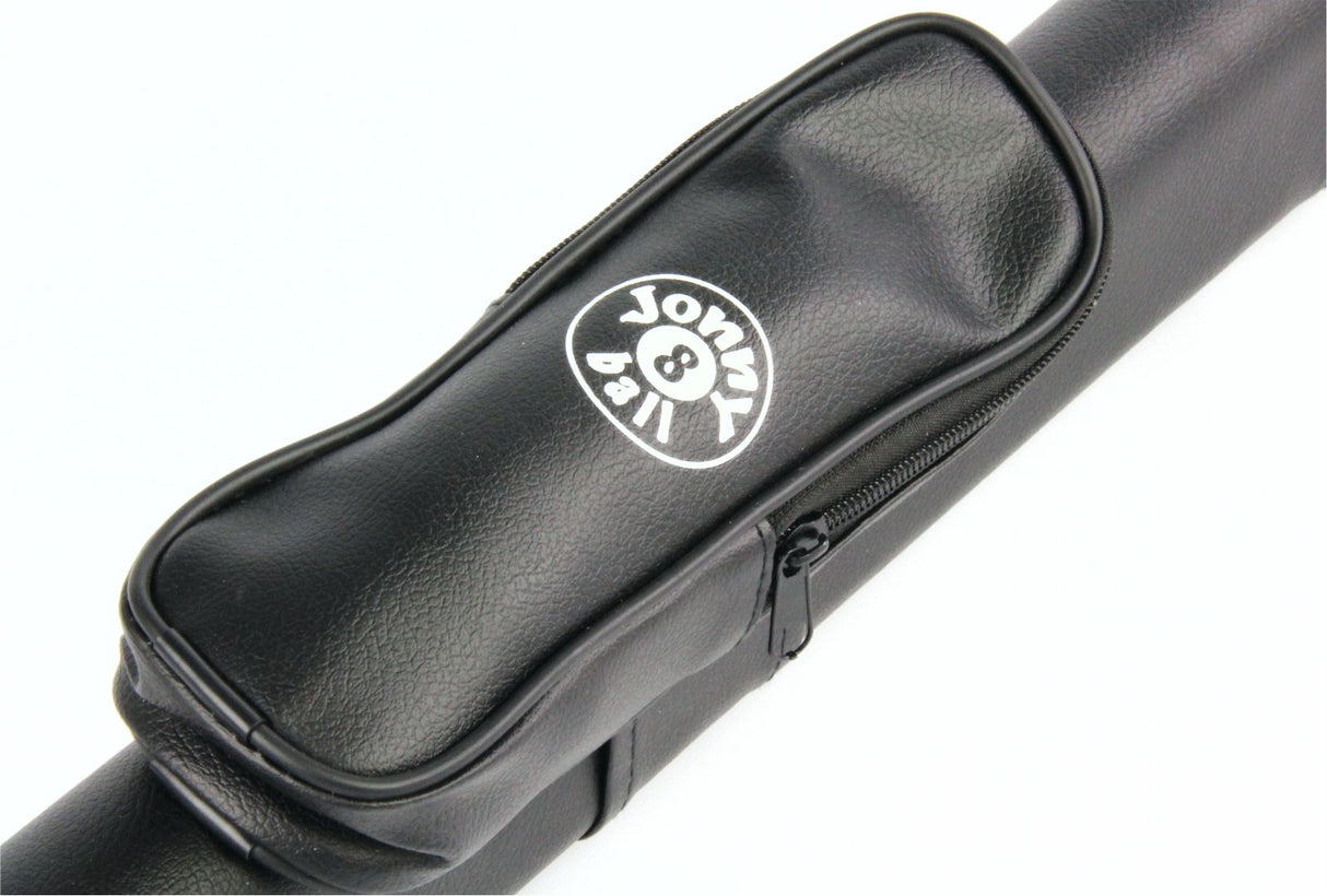 Jonny 8 Ball DOUBLE SHAFT Triangular Pool Cue Case - Holds Butt & 2 Shafts