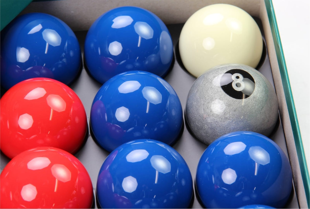 EXCLUSIVE! Aramith Premier SILVER 8 BALL Edition Red & Blue Pool Balls