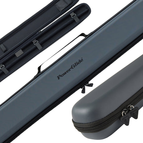 PowerGlide Svartur Black 3/4 Tubular Snooker Pool Cue Case - Max Shaft Length 111cm