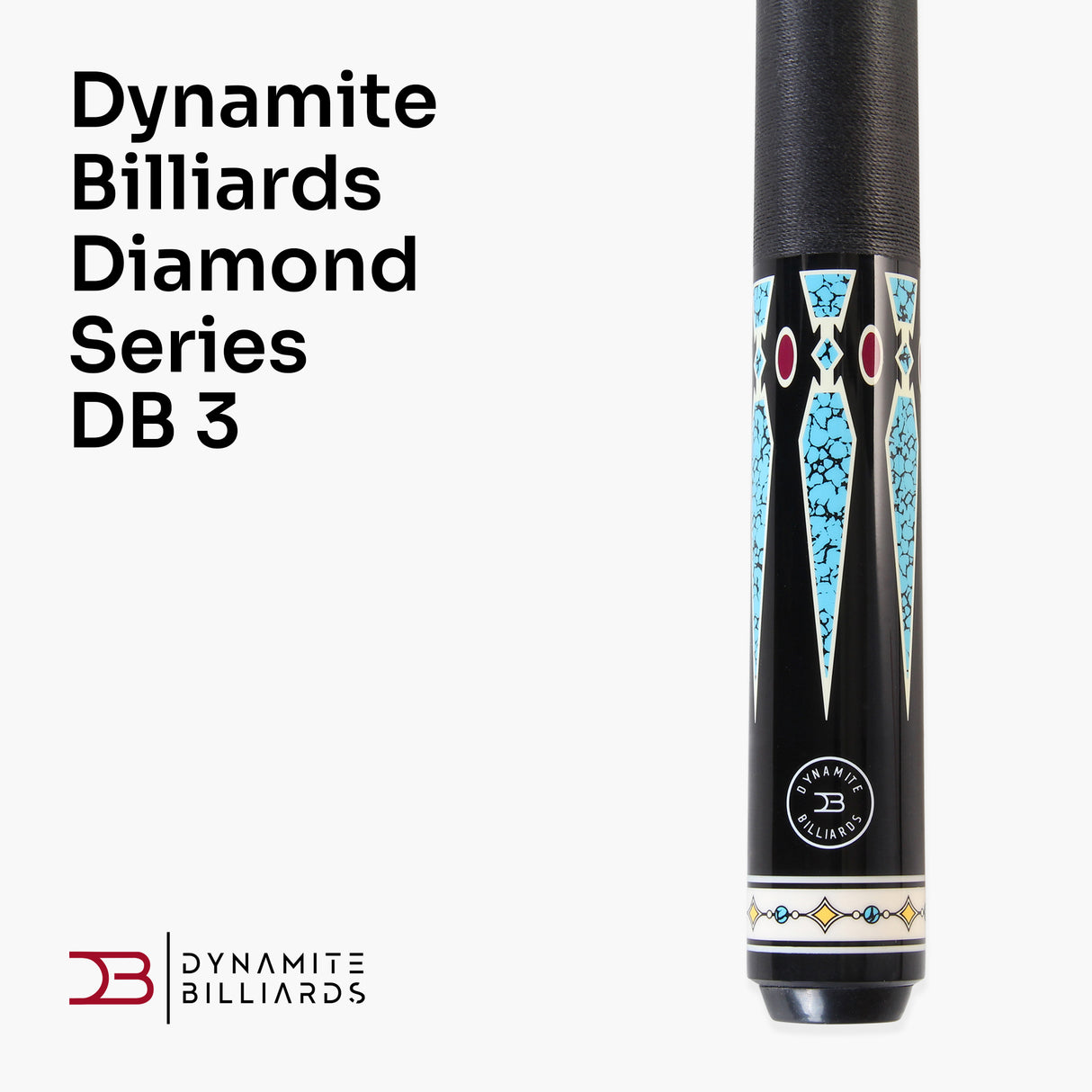 Dynamite Billiards DB3 Nitro Carbon Fiber American Pool Cue – 11.9mm HOW Black Tip – Designed by Darren Appleton