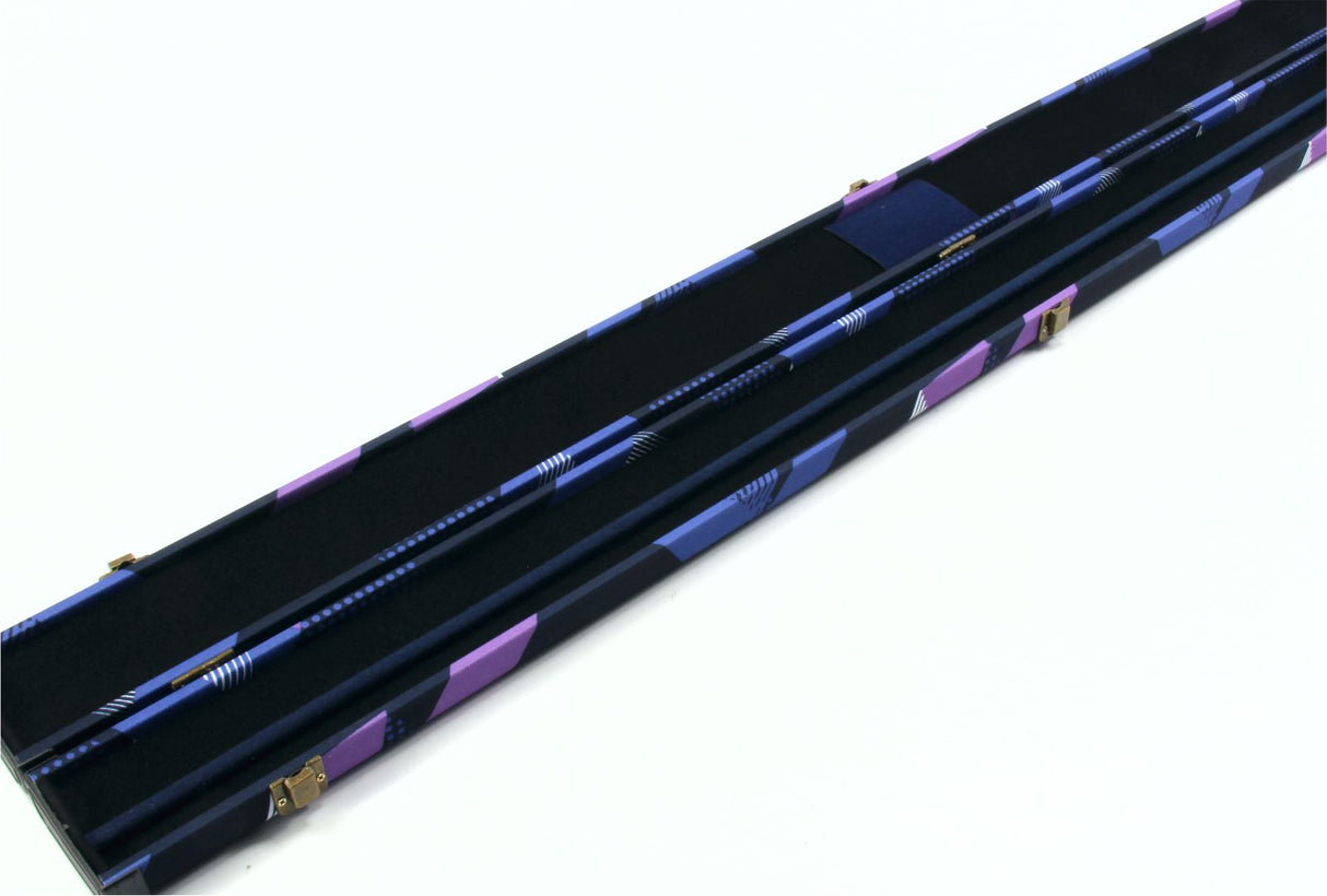 Tomahawk ABS ¾ 80s Blue and Black Deluxe Snooker Cue Case – Tough Plastic End Cue & Case