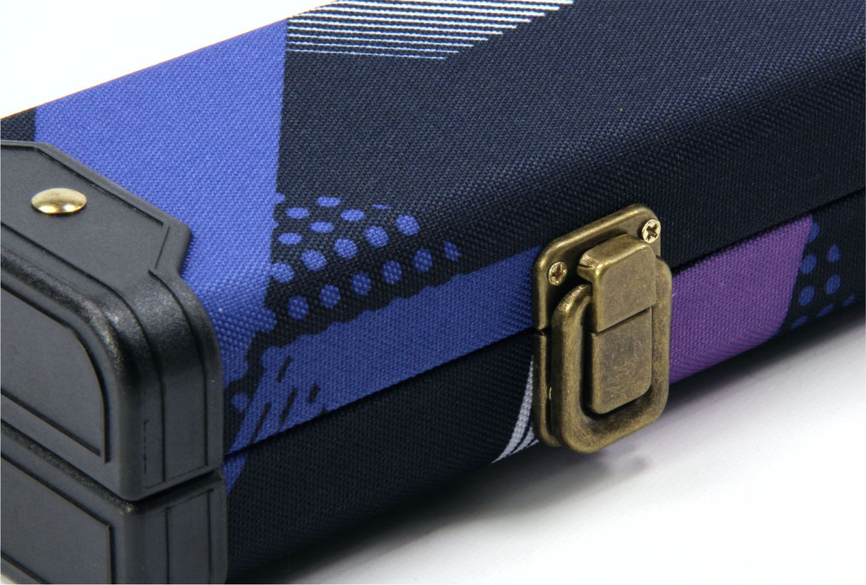Tomahawk ABS ¾ 80s Blue and Black Deluxe Snooker Cue Case – Tough Plastic End Cue & Case