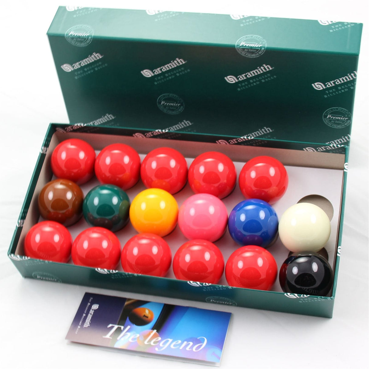 Aramith 2" (50.8mm) Premier Snooker Balls - 10 Red - 17 Balls
