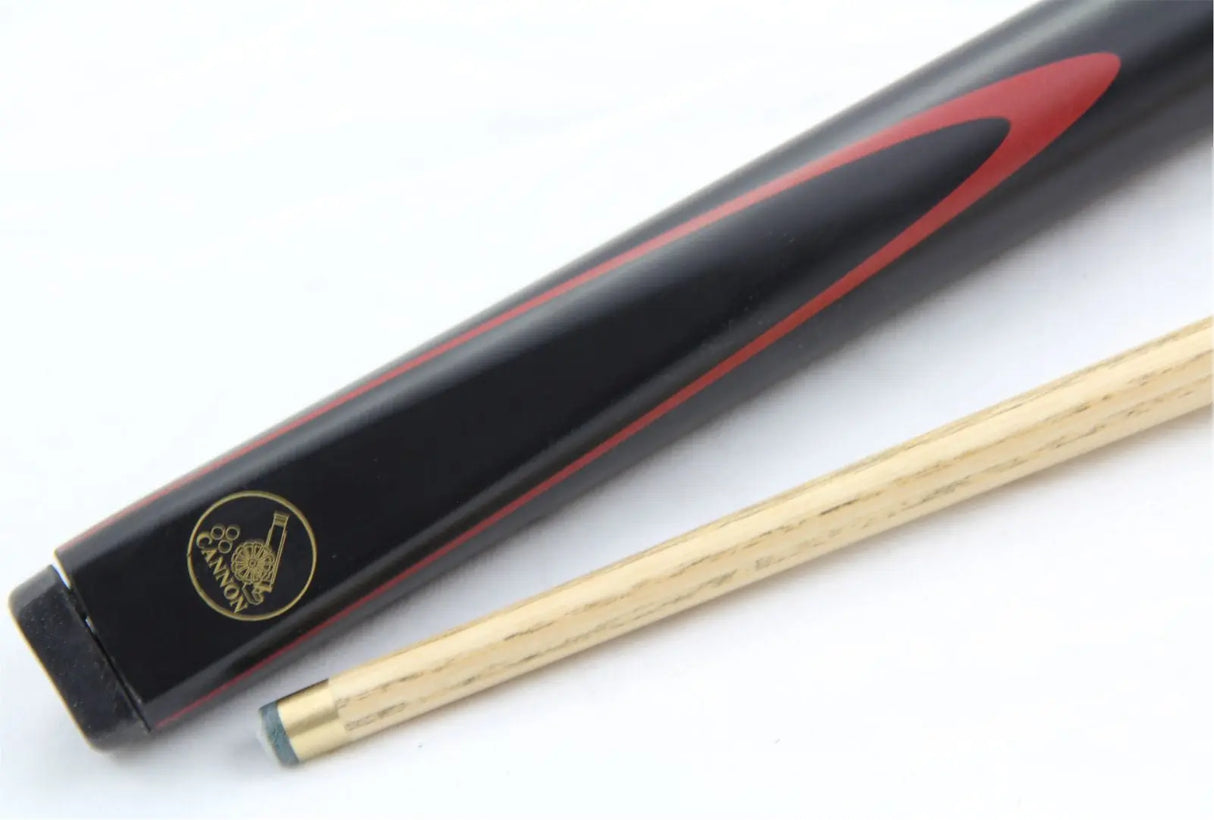 Cannon RED & BLACK VIPER 3 Piece 57 Inch Snooker Pool Cue by Peradon - 9mm Tip