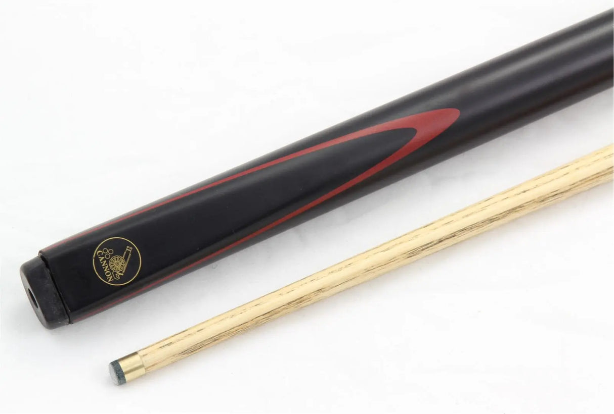 Cannon RED & BLACK VIPER 3 Piece 57 Inch Snooker Pool Cue by Peradon - 9mm Tip
