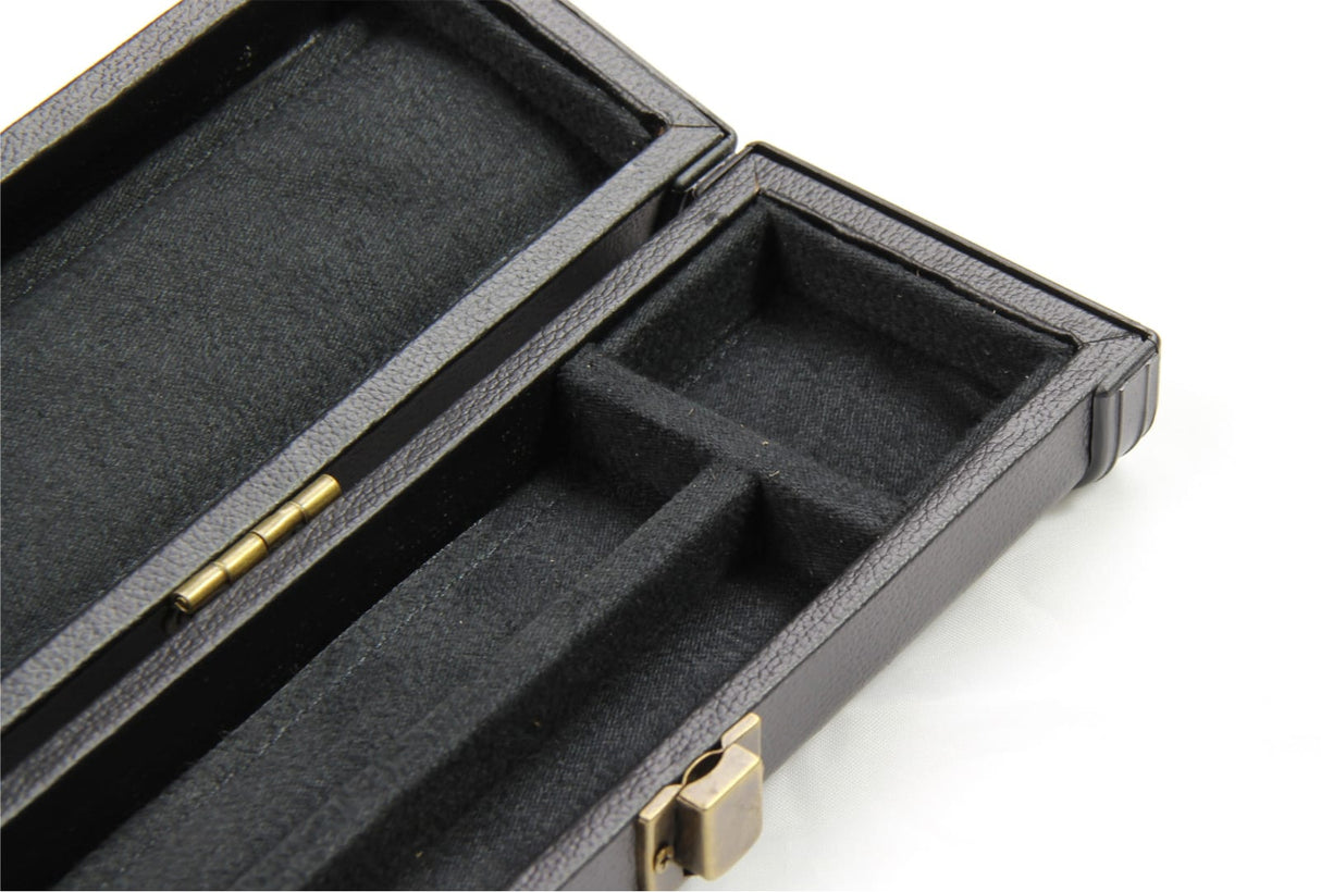 1 Piece PLAIN BLACK Tough Plastic Ends Snooker Cue Case – Holds 2 Cues