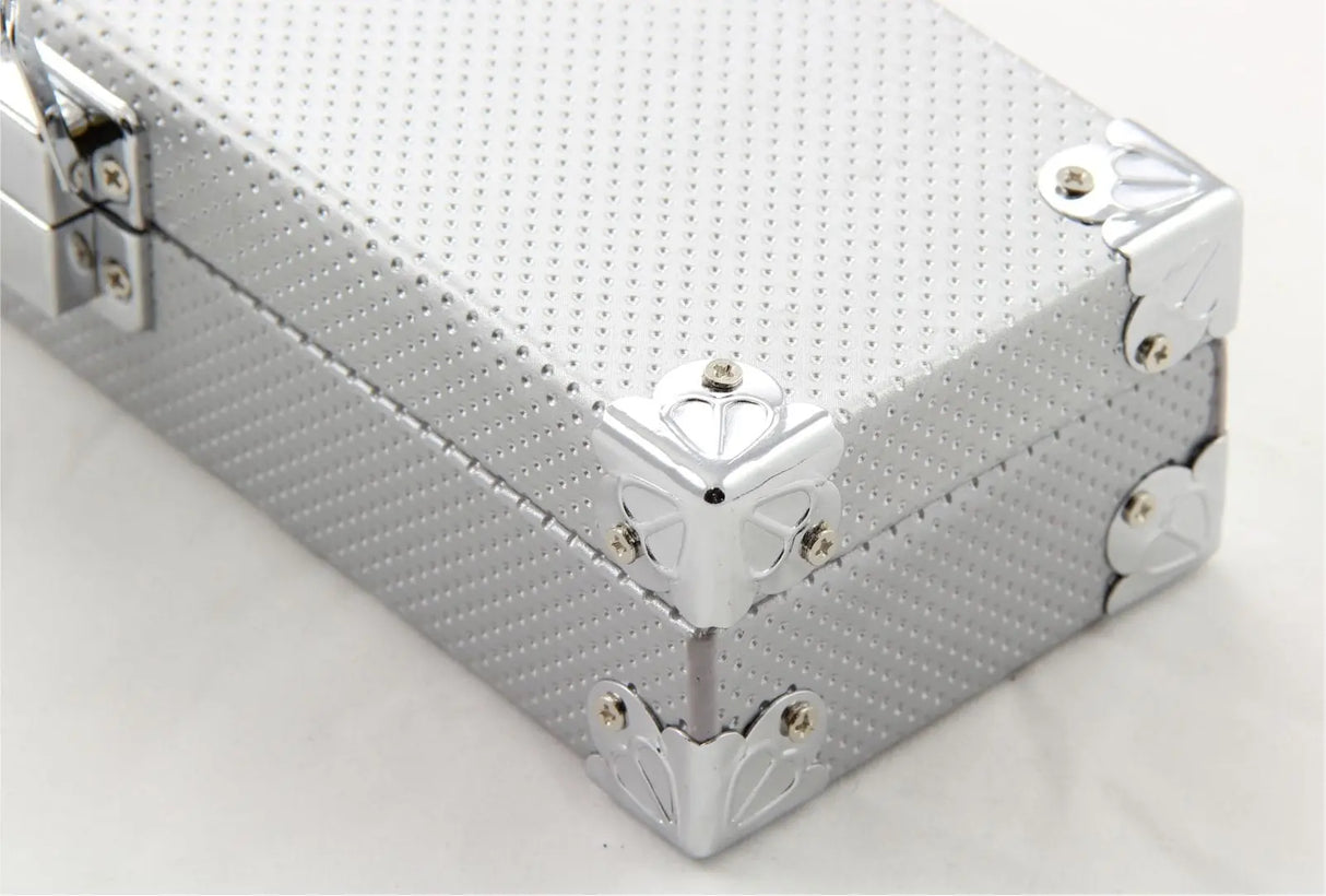 2pc SILVER Cue Case With Reinforced Corners for Snooker Pool Cue Cue & Case