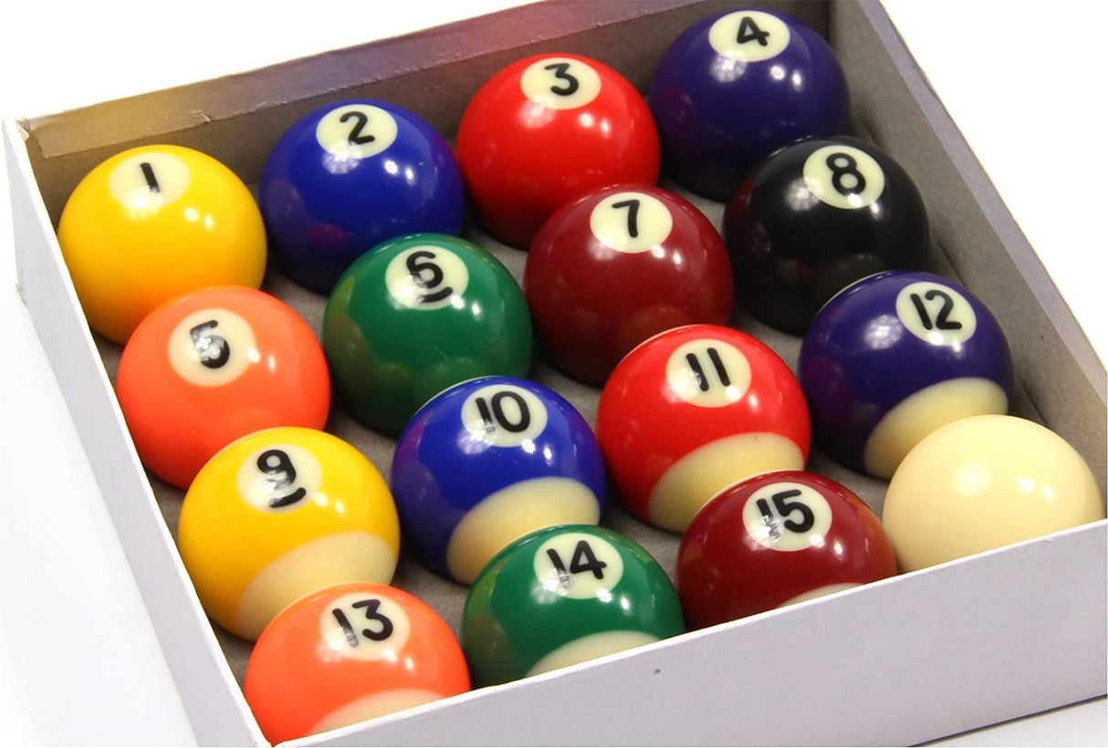 Economy Spots & Stripes Small Pool Balls & Triangle - 1 5/8Inch Funky Chalk