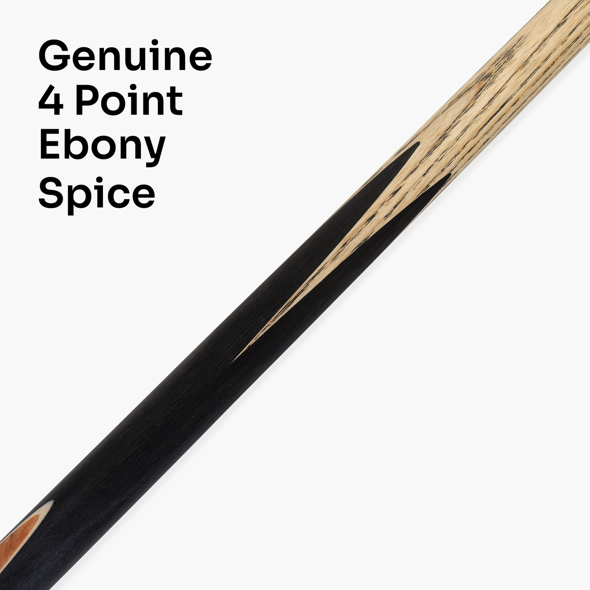 Baize Master Black Label 57 Inch One Piece Hand Spliced Premium Ebony Butt English Pool Cue with 8mm Leather Tip