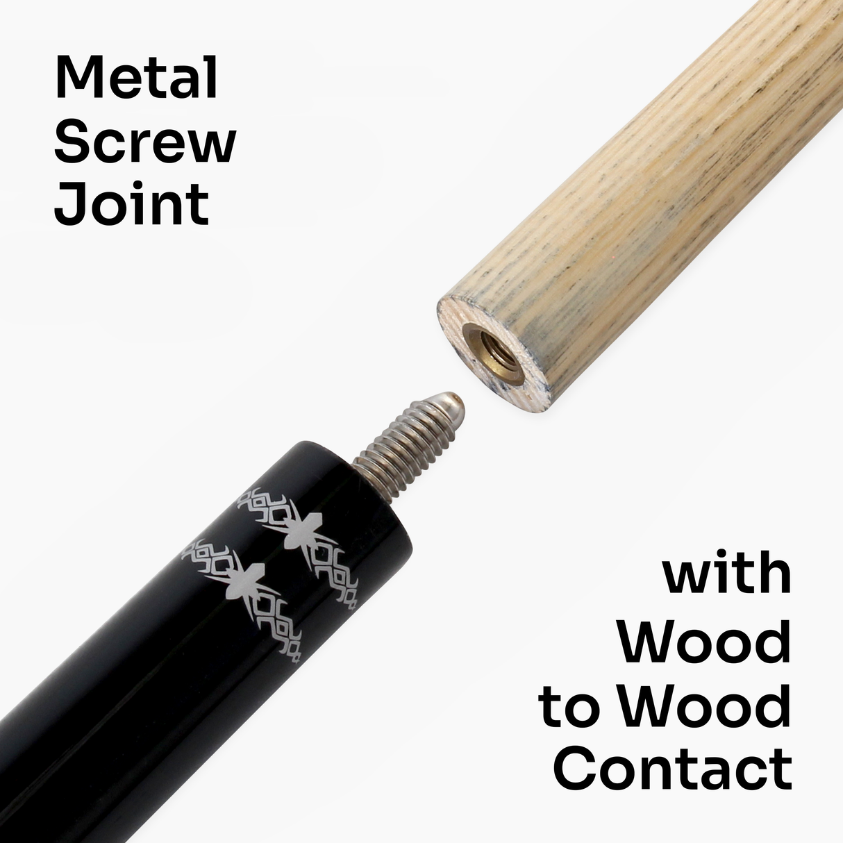 Jonny 8 Ball SCORPION 57 Inch 2 Piece Ash Snooker Pool Cue 9mm Tip