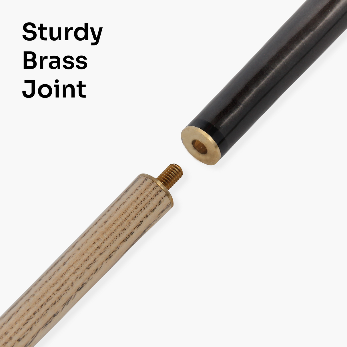 Jonny 8 Ball 48 inch BLACK JET JUNIOR 2 Pc Ash Pool Snooker Cue - 10mm Tip