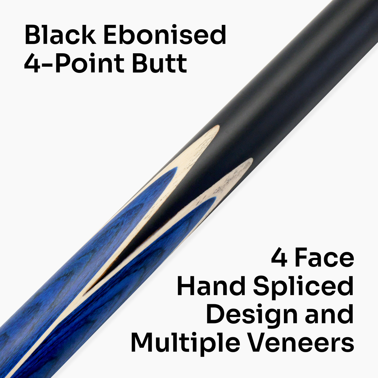 PRO147 Trident 57 Inch 1 Piece Hand Spliced Ash Snooker and Pool Cue with 9.5mm Tip