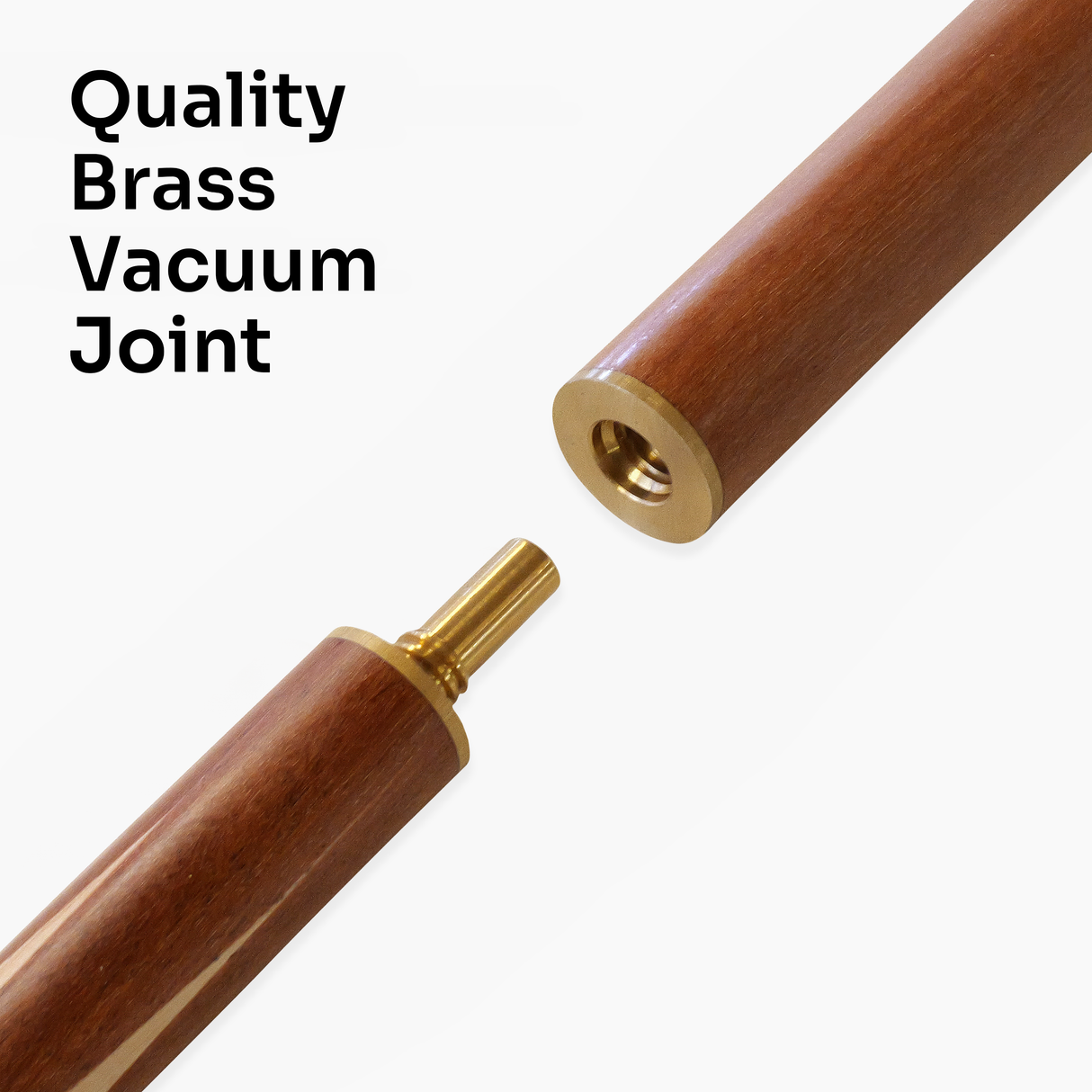 PRO147 Brown Sandalwood 57 Inch 2 Piece Heavy Weight Snooker Cue and Case Set 9.8mm Tip