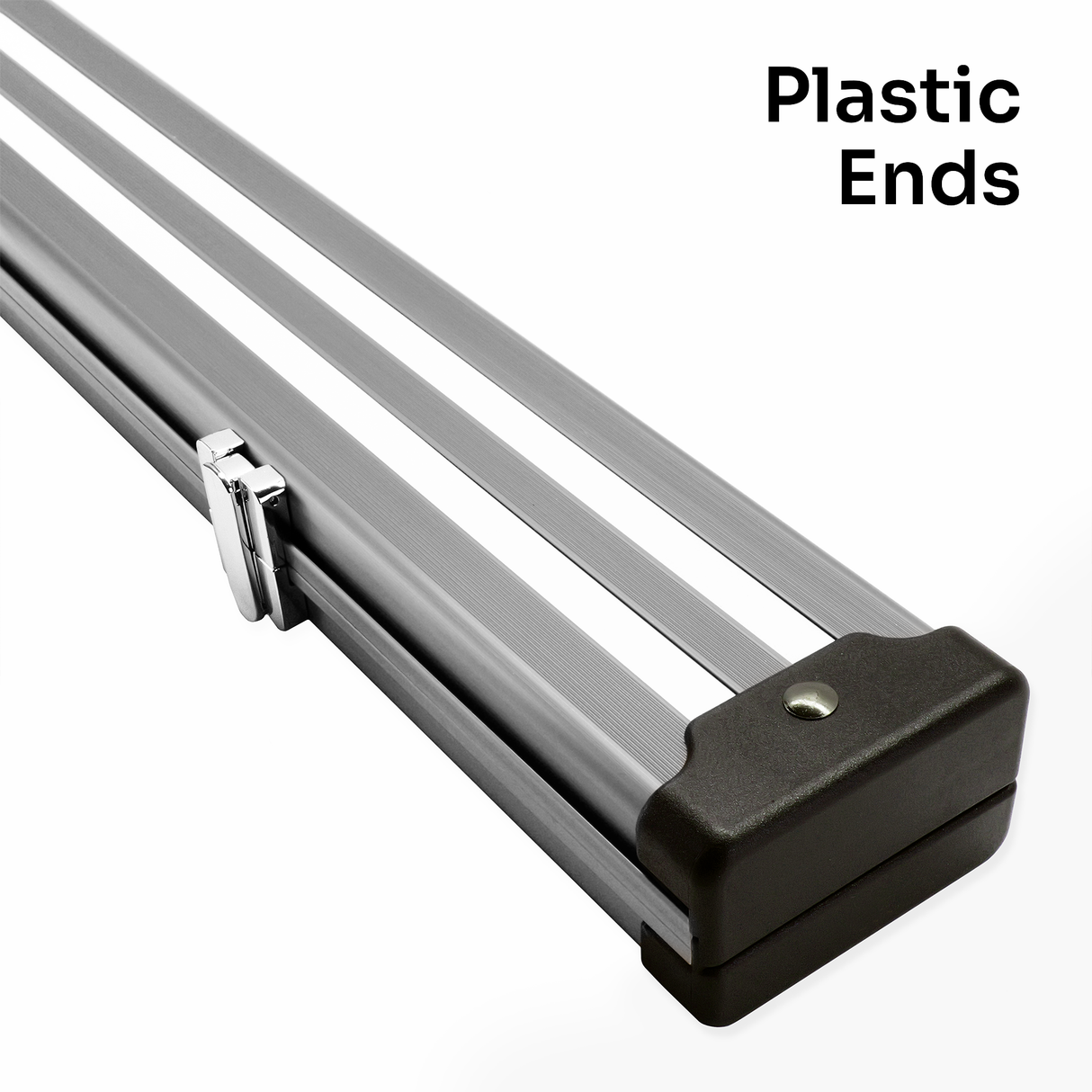 Silver Stripe Pro Aluminium Premium 3/4 Snooker and Pool Cue Case - Holds 1 x 3/4 Joint Cue + Extensions