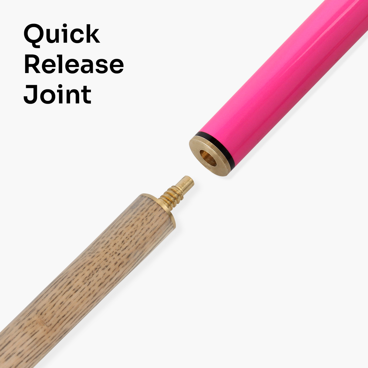 Jonny 8 Ball 57 Inch JET 2 Piece Ash Snooker Pool Cue - 9.5mm Tip