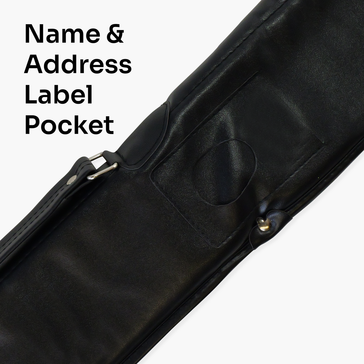 Economy Plain Black Vinyl Junior Soft Cue Case for 48 Inch Kids 2 Piece Snooker or Pool Cue