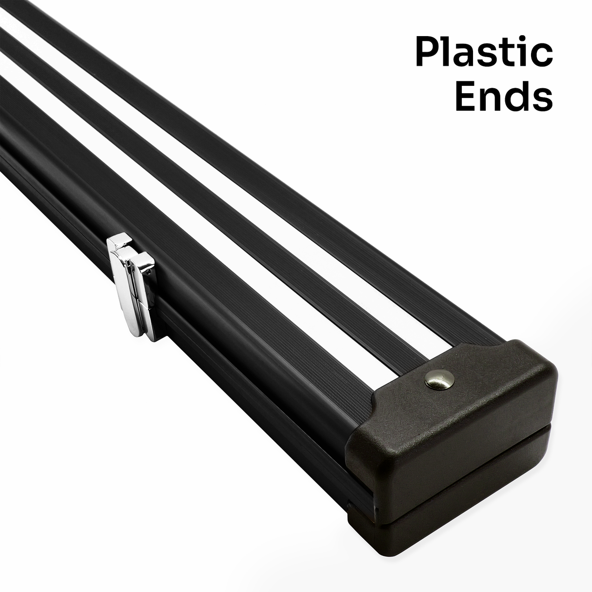 Silver Stripe Pro Aluminium Premium 3/4 Snooker and Pool Cue Case - Holds 1 x 3/4 Joint Cue + Extensions