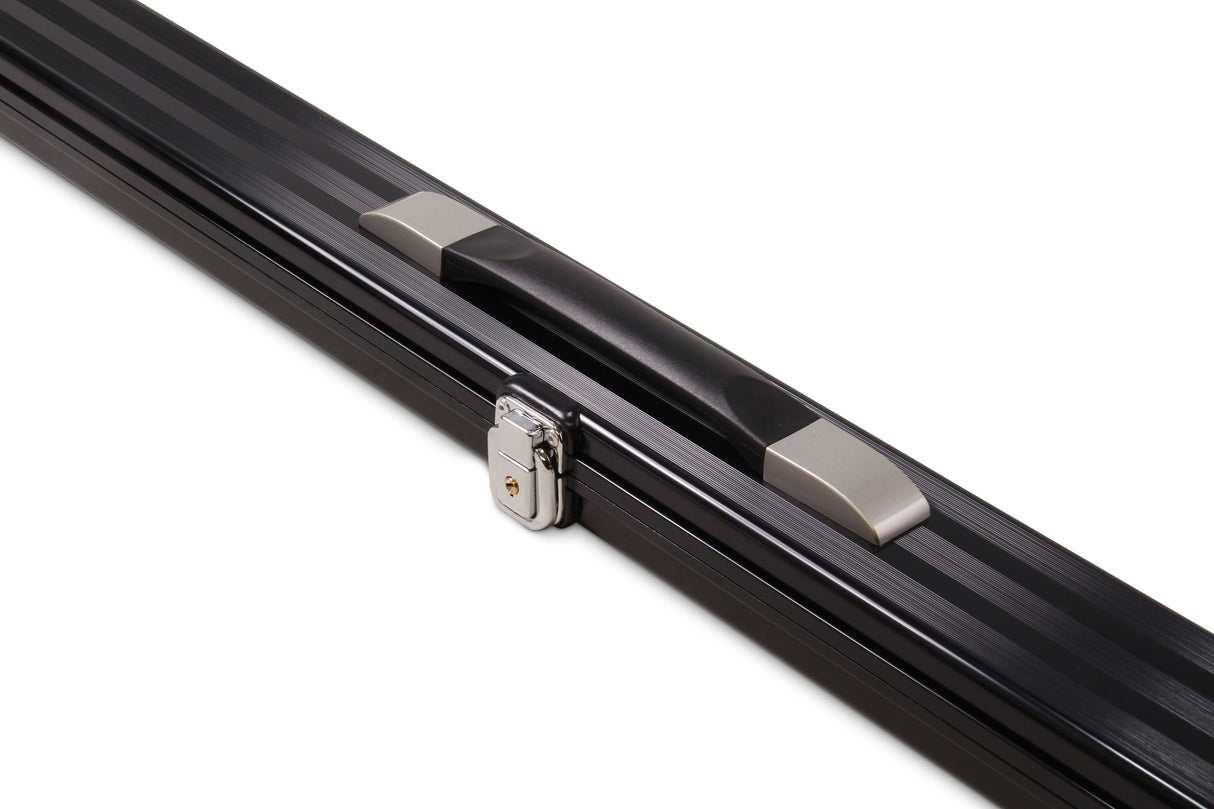 1 Piece Wide Aluminium LOCKABLE LUXURY Snooker Pool Cue Case - Holds 2 Cues