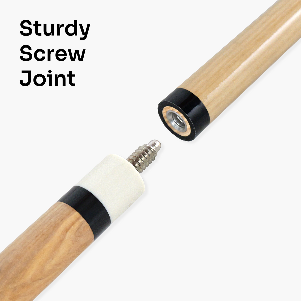 Jonny 8 Ball Pub Style 2 Piece Snooker Pool Cue Set 9.5mm Tip - TWO 57 Inch Cues