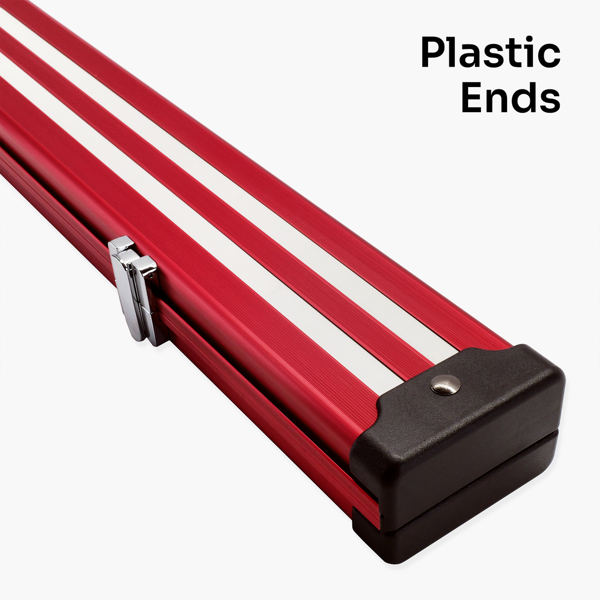 Silver Stripe Pro Aluminium Premium 3/4 Snooker and Pool Cue Case - Holds 1 x 3/4 Joint Cue + Extensions