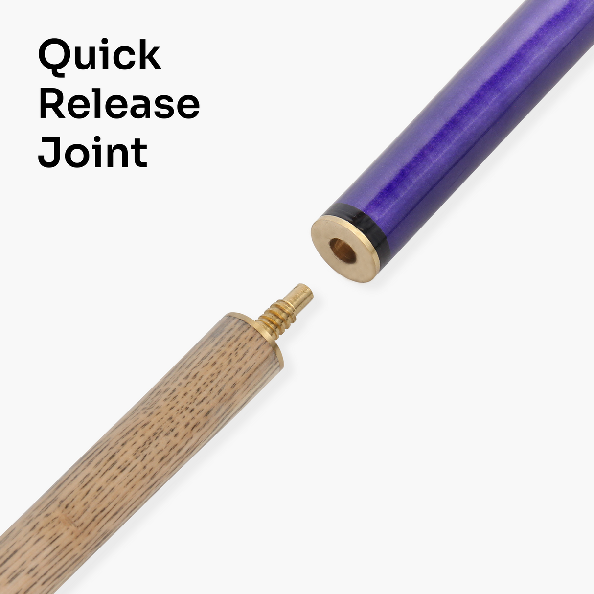 Jonny 8 Ball 57 Inch JET 2 Piece Ash Snooker Pool Cue - 9.5mm Tip