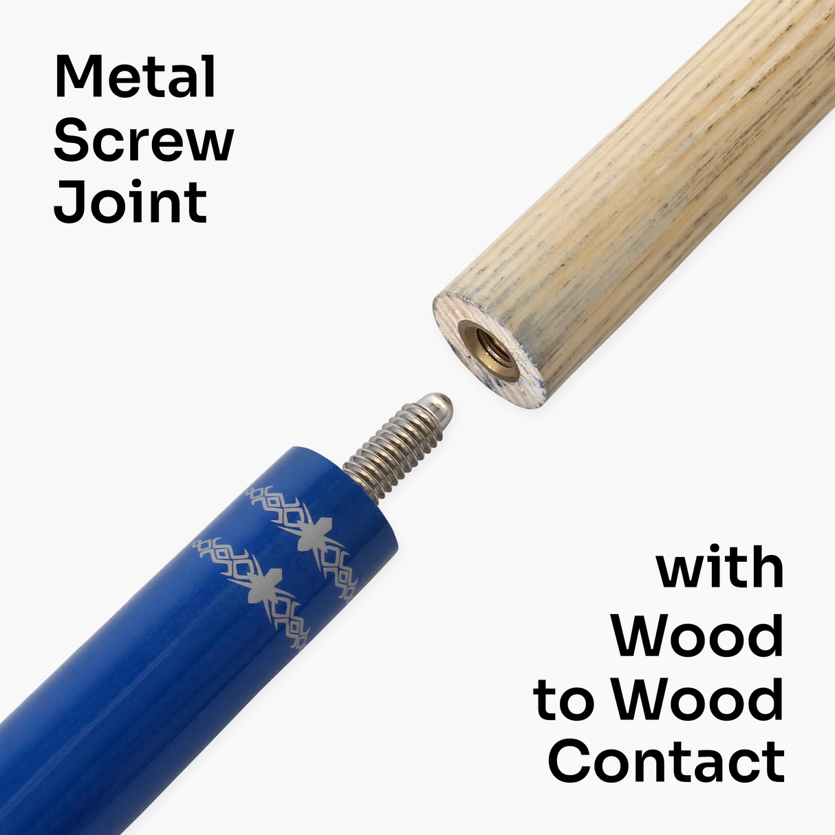 Jonny 8 Ball SCORPION 57 Inch 2 Piece Ash Snooker Pool Cue 9mm Tip with Hard Case