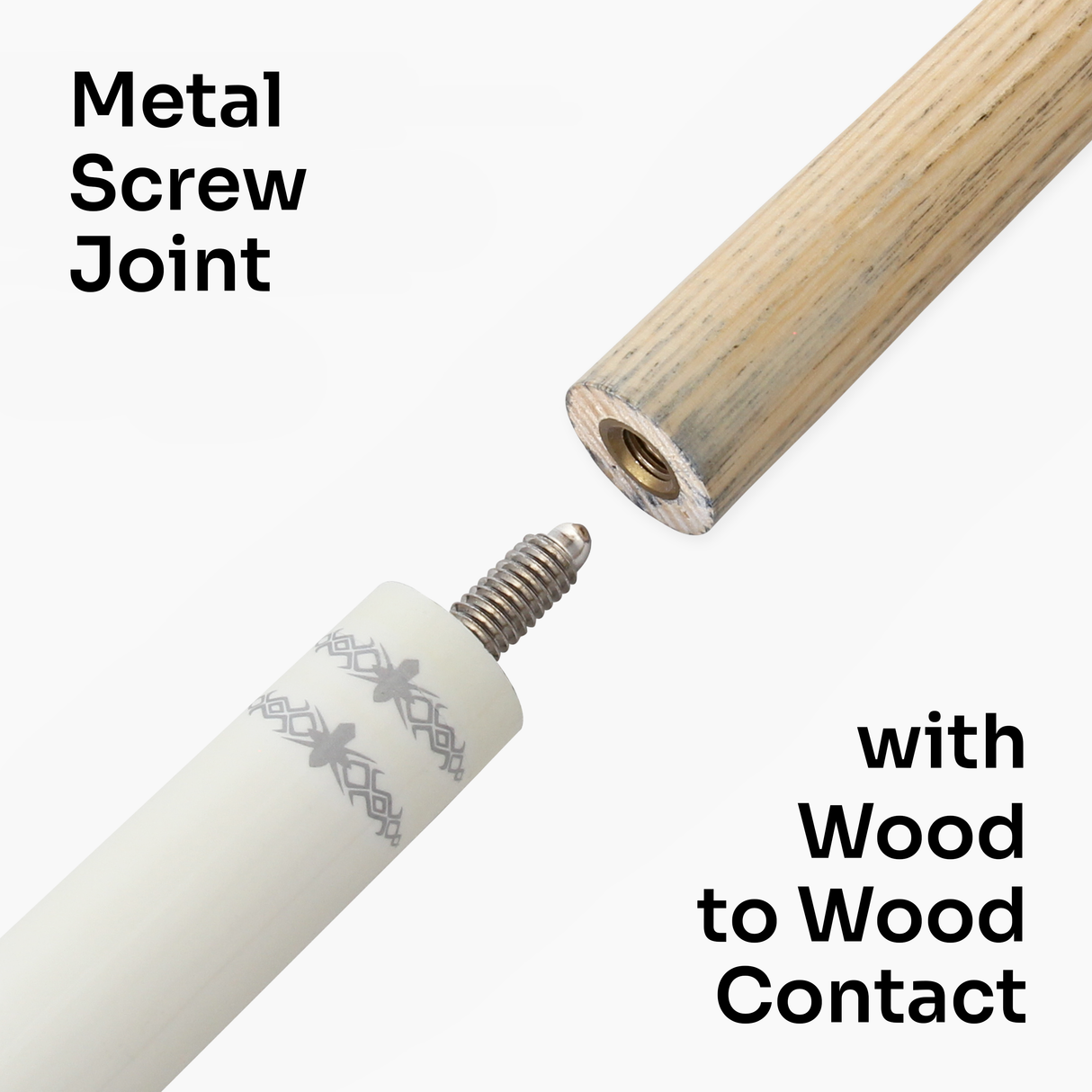 Jonny 8 Ball SCORPION 57 Inch 2 Piece Ash Snooker Pool Cue 9mm Tip with Hard Case