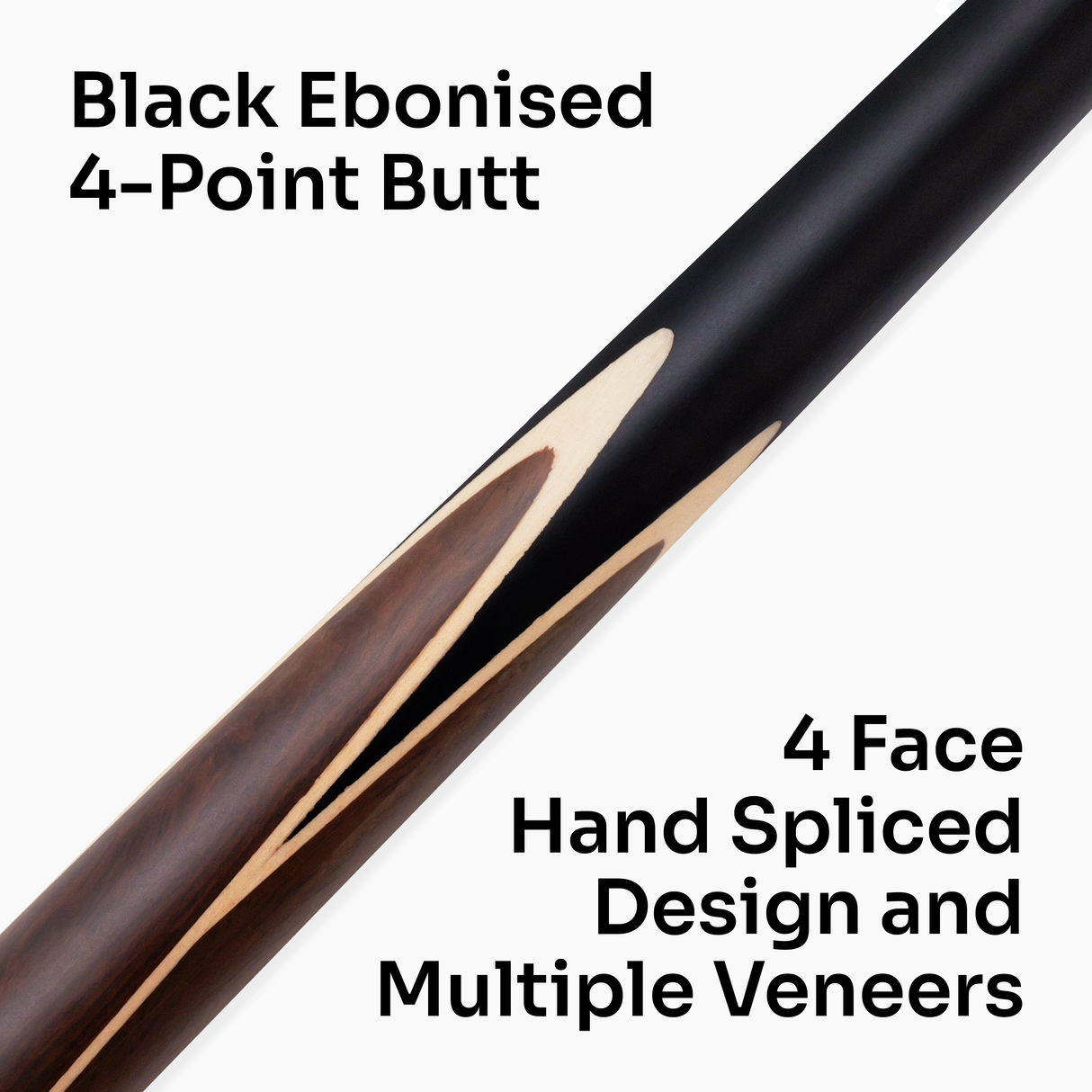 PRO147 Trident 57 Inch 1 Piece Hand Spliced Ash Snooker and Pool Cue with 9.5mm Tip