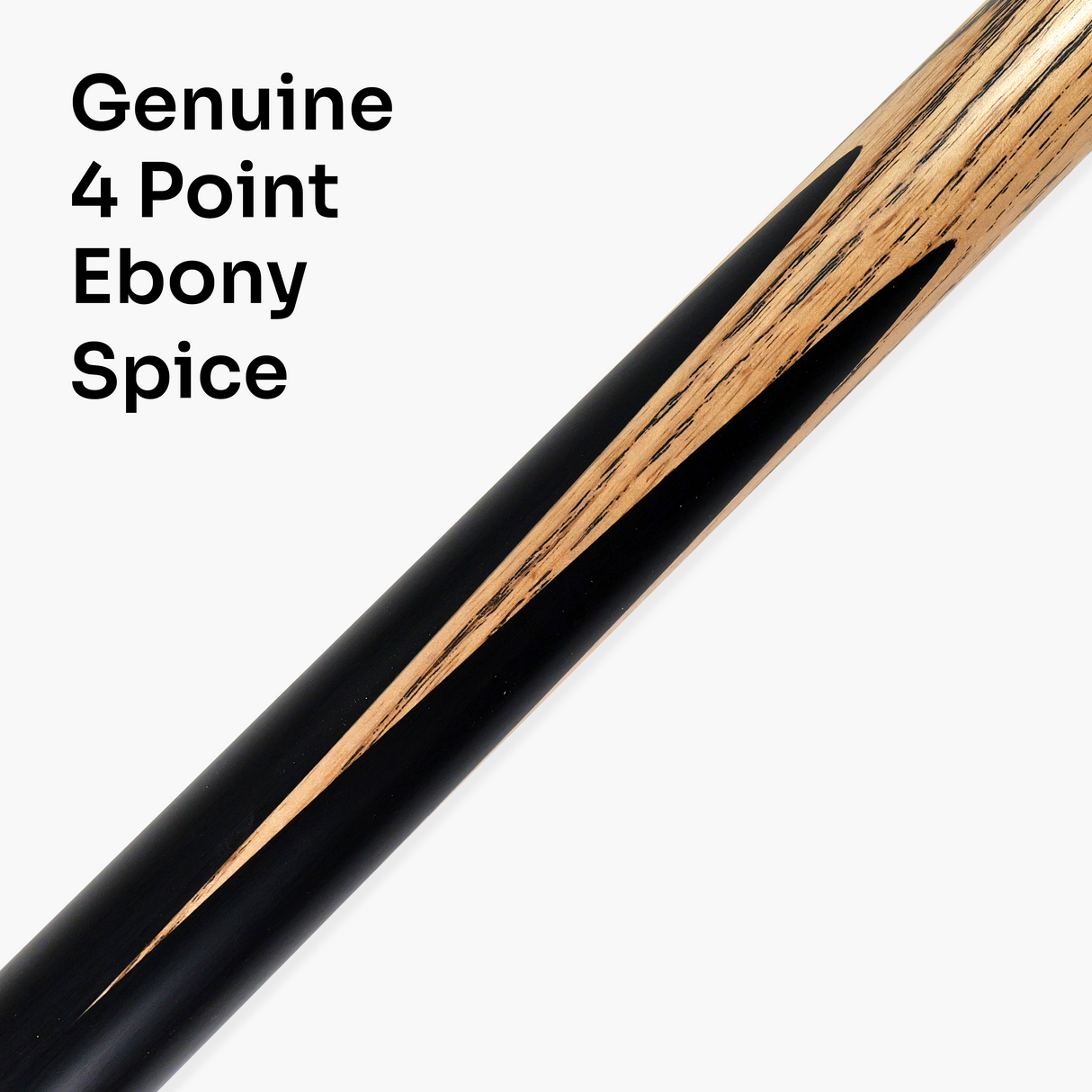 Baize Master Ultimate #007 59 Inch One Piece Hand Spliced Ebony Butt English Pool Cue with Hand-Fitted Asia Cues Pro 8.3mm Tip – Handmade in Thailand by Asia Cues