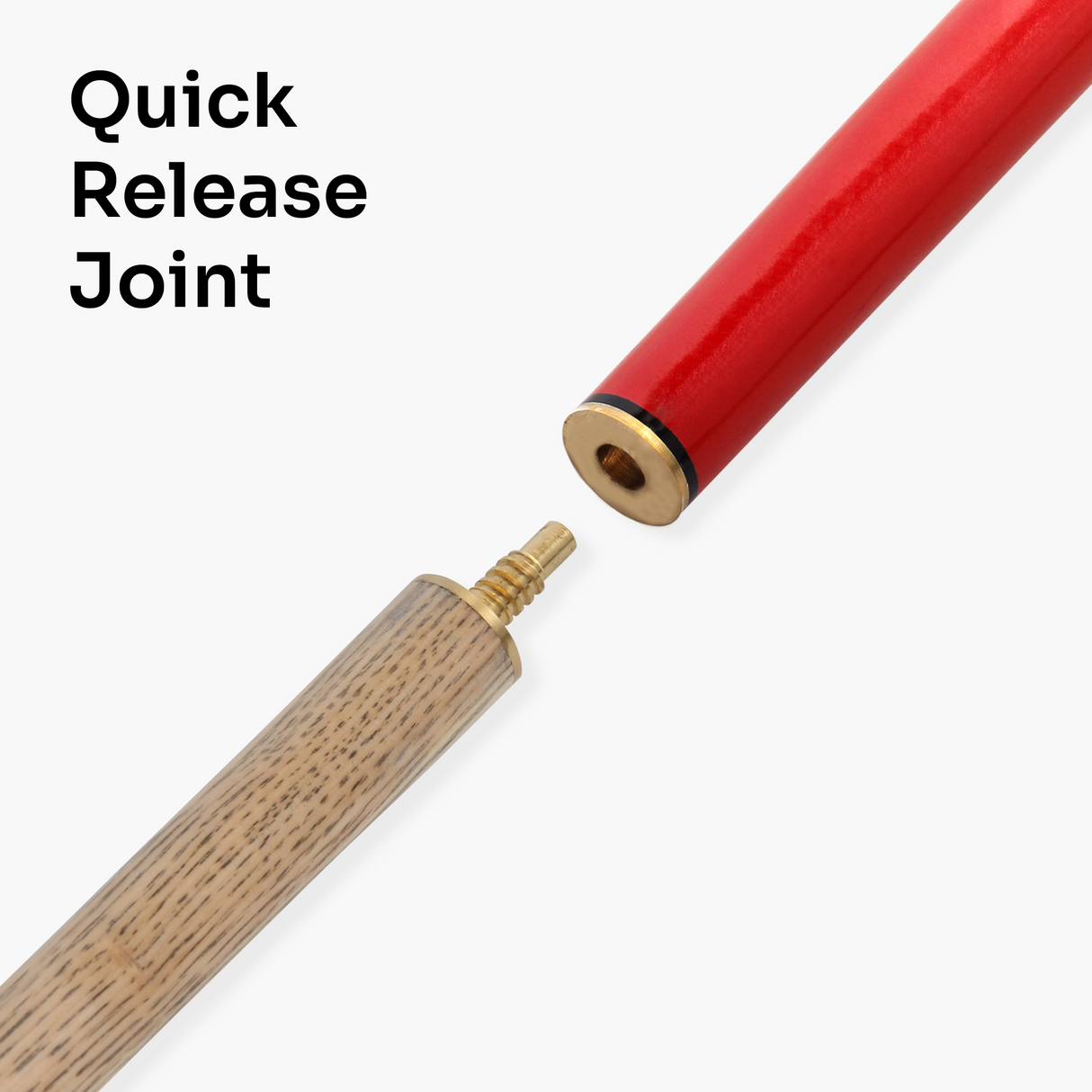 Jonny 8 Ball 57 Inch JET 2 Piece Ash Snooker Pool Cue - 9.5mm Tip